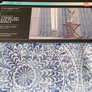 Liz Claiborne Melbourne Rod Pocket Curtains Set (2 panels)
